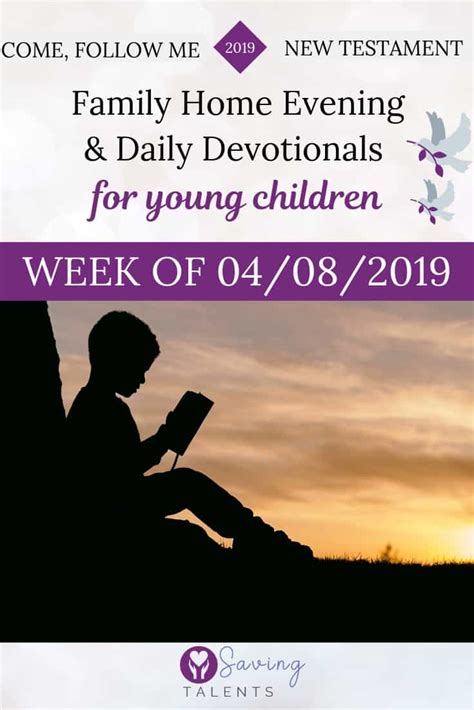Come Follow Me 482019 Devotionals And Fhe For Children