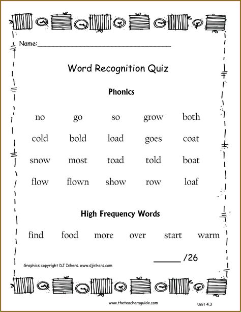 First Grade Saxon Phonics Worksheets