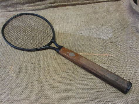 Vintage Metal Wood Tennis Racket Antique Racquet Ball Badminton RARE EBay