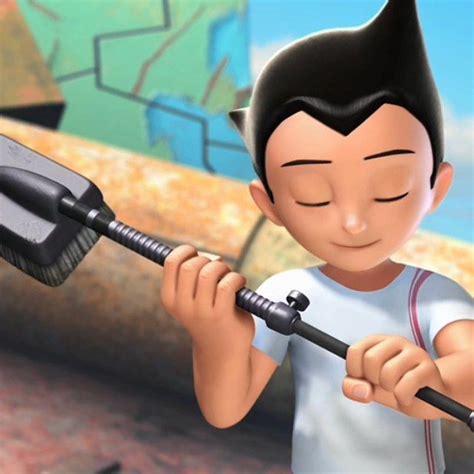 A Cartoon Character Holding An Electric Brush