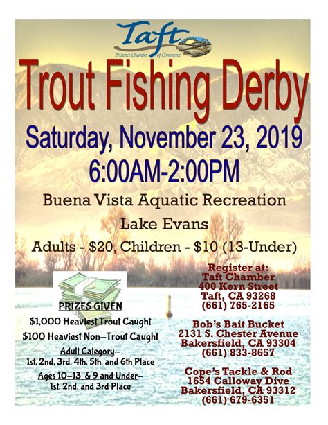 Taft Trout Derby — Taft District Chamber Of Commerce And Visitors Bureau