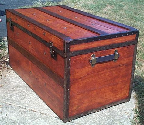 595 Restored Civil War Antique Flat Top Trunk For Sale And Available