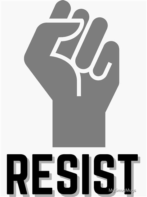 Resist Fist Icon Sticker By Mysmugmugs Redbubble