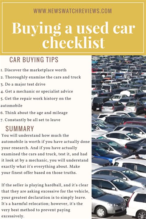 Checklist For Buying A Used Car From A Dealer Car Retro