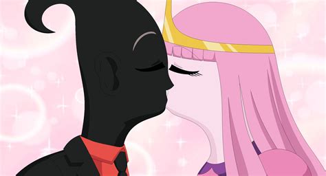 Nergal And Princess Bubblegum In Anime Kissing For Lovable And Romantic Bubblegal Cartoon