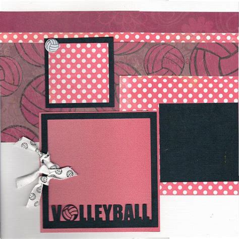 2 Page Scrapbooking Layout Kit Volleyball Etsy Scrapbook Sketches