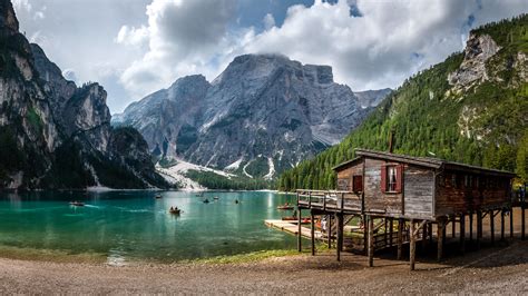 Lake Braies Italy 4k Wallpaper Desktop Background Flickr