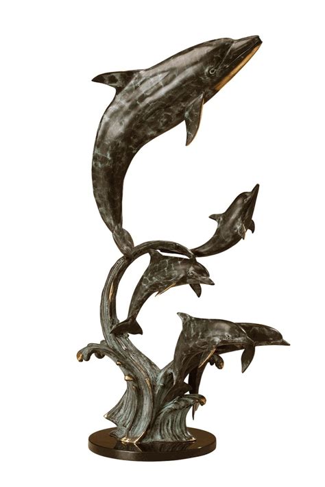 Spi Majestic Dolphin Quintet Sculpture Dolphin Art Statue