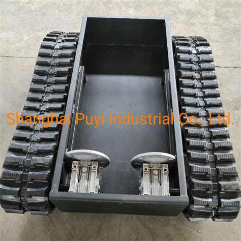 Tracked Tank Rubber Track System With Nmrv 50 Speed Reducer China