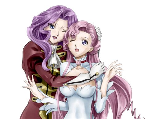 Morisu Cornelia Li Britannia Euphemia Li Britannia Code Geass 00s 2girls Detached Sleeves