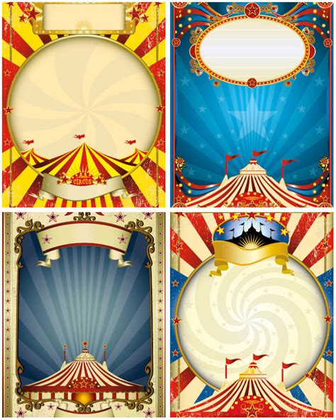 Circus Frame Posters Vector Free Download Clipart