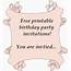 Free Printable Birthday Party Invitations Templates  HubPages
