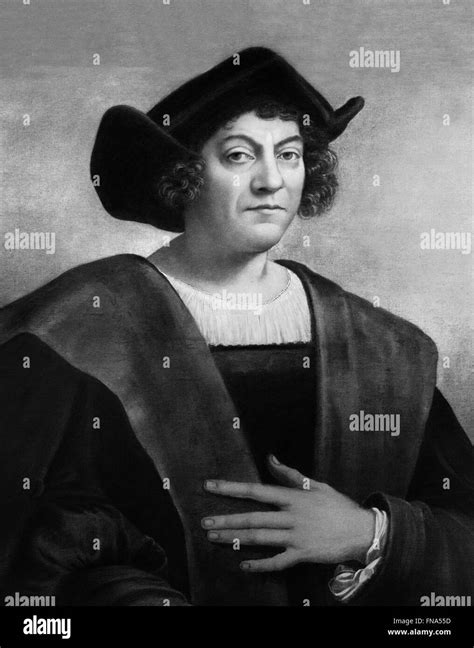 Christopher Columbus A 1906 Photograph Of A Portrait After A 1519