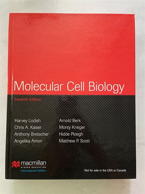 Molecular Cell Biology 7th Edition By Lodish Et Al Hobbies And Toys