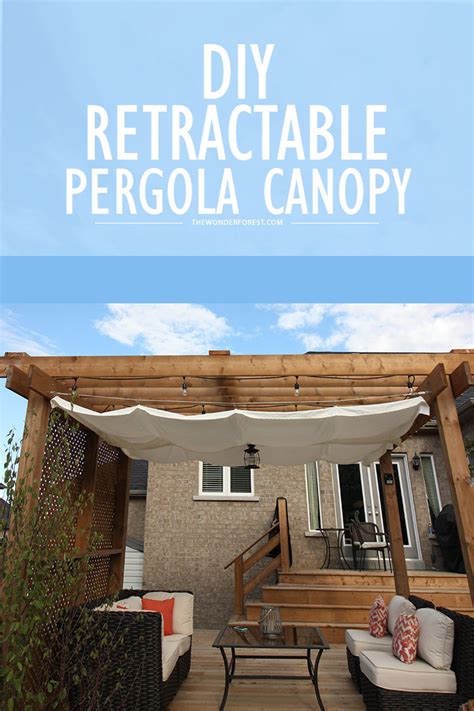 Do you have any plans or know of some we could use for the roof? DIY: Retractable Pergola Canopy Tutorial - Wonder Forest