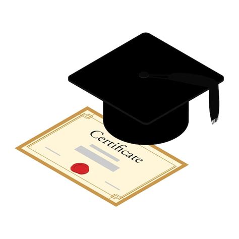 Premium Vector Graduation Hat Mortarboard And Diploma Certificate