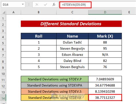 How To Calculate Mean And Standard Deviation In Excel