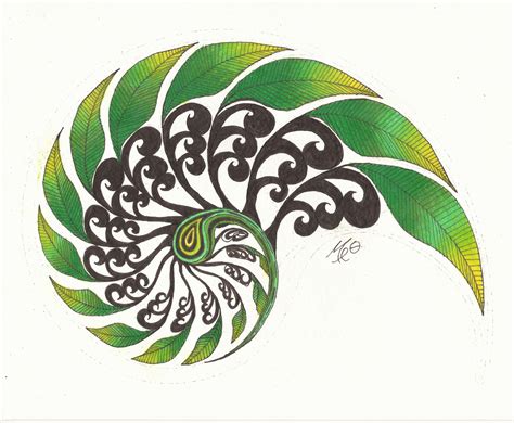 Nautilus 1 Zentangle Inspired Art Based On A Template By Ben Kwok
