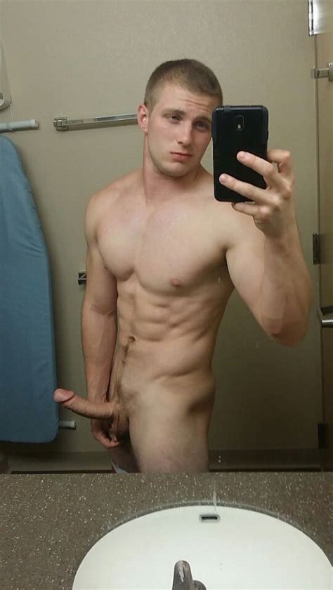 Hot Blonde Guy Naked Selfie