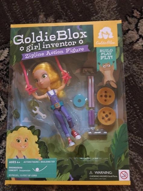 Goldie Blox Girl Inventor Zipline Action Figure New 1853267027