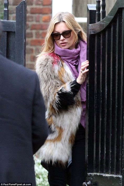 Kate Moss Steps Out In Wacky Fur Coat As She Heads To Lunch Daily