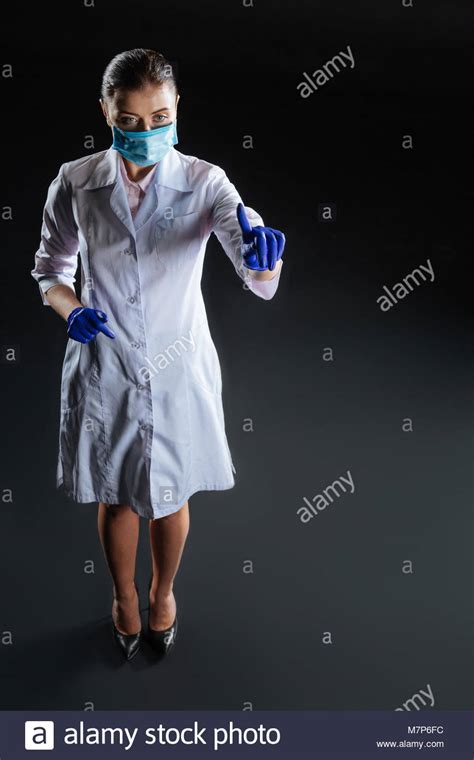Responsible Attentive Nurse Standing And Working Stock Photo Alamy