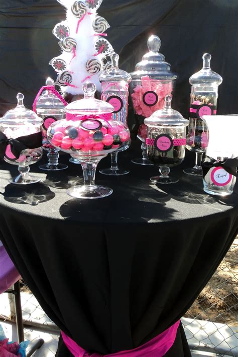 Spoonful Of Sugar Custom Candy Buffets Back To Back In Pink And Black