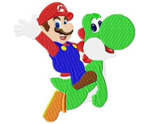 Pin On Super Mario And Yoshi Machine Embroidery Design For