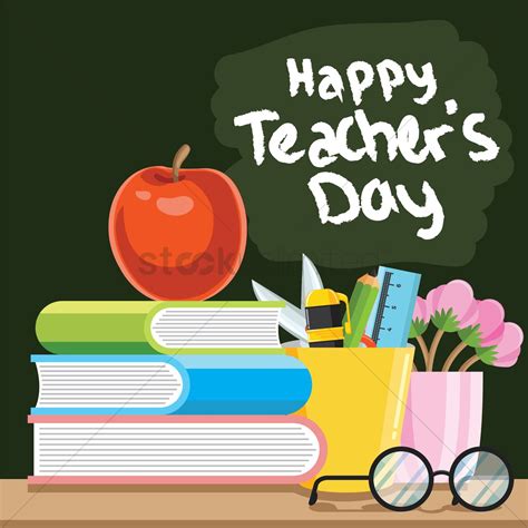 Images, quotes, wishes, messages, cards, greetings, and gifs. Happy teacher's day design Vector Image - 2007123 ...