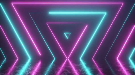 Inverted Neon Triangles Stock Motion Graphics Motion Array