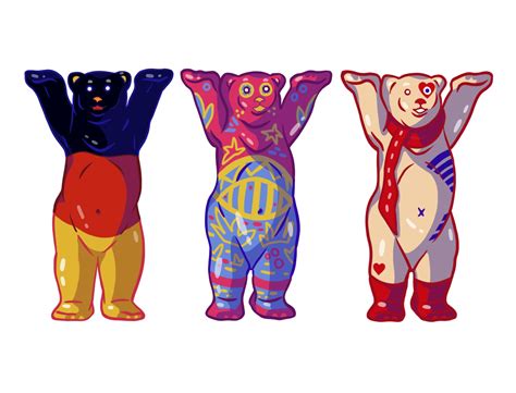 Berlin United Buddy Bears Illustration By Nastya Tuleneva On Dribbble