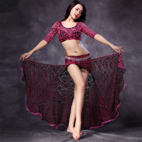 Black Red Hot Pink Fuchsia Patchwork Lace Side Split