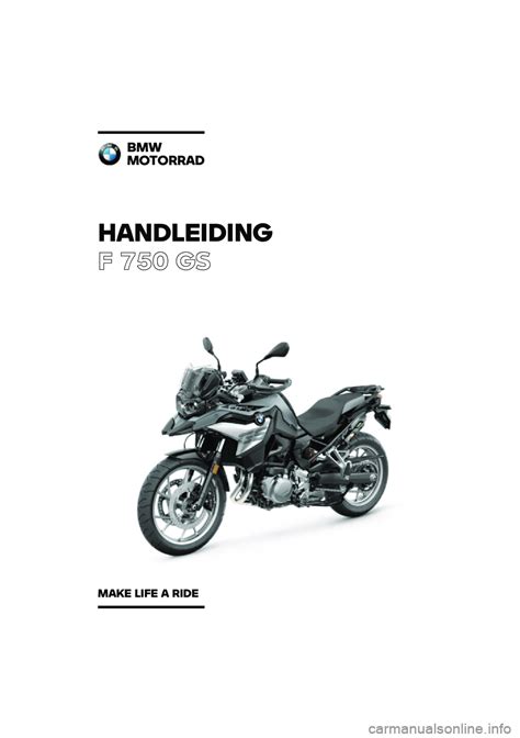 Bmw Motorrad F 750 Gs 2020 Handleiding In Dutch 354 Pages