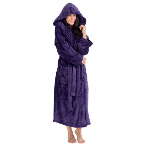 Citycomfort Fluffy Super Soft Hooded Dressing Gown For Women