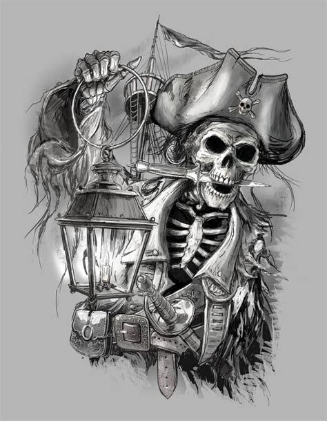 Pirate Tattoo Designs And Ideas Pirate Tattoo Pirate Skull Tattoos Pirate Ship Tattoos
