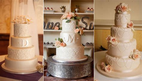 20 Elegant Vintage Buttercream Wedding Cakes Roses And Rings