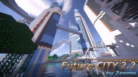 Minecraft Future City 2 2 By Night Futuristic City Ville Futuriste Youtube