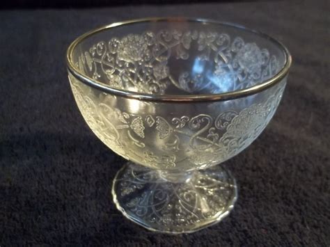 Florentine Poppy Crystal Depression Glass Sherbet Antique