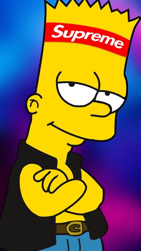 Bart Simpson Supreme Iphone Wallpaper