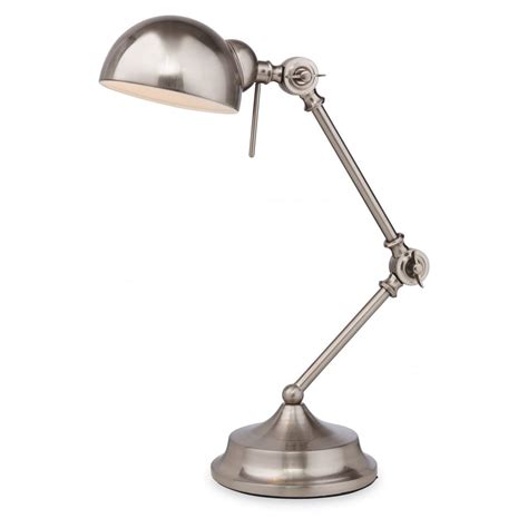 Firstlight Beau Adjustable Desk Lamp In Brushed Steel Finish 2305