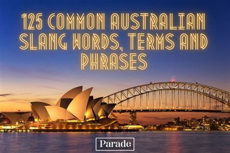 Australian Slang Words Terms Phrases With Meanings Parade