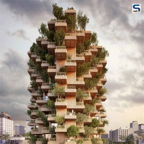 Wooden Wrapped Facade Panels The Toronto Tree Tower Is Built From