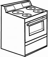 Stove Drawing Coloring Clipart Oven Do2learn Cliparts Template Pan Printable Clip Getcolorings Library Sketch Paintingvalley Glass Plate sketch template
