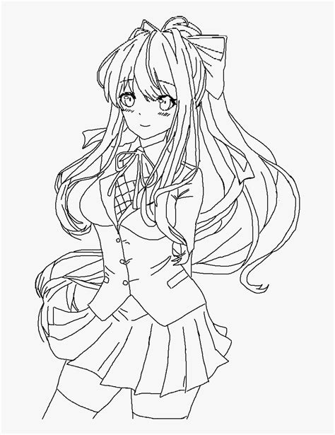 Monika Ddlc Coloring Page