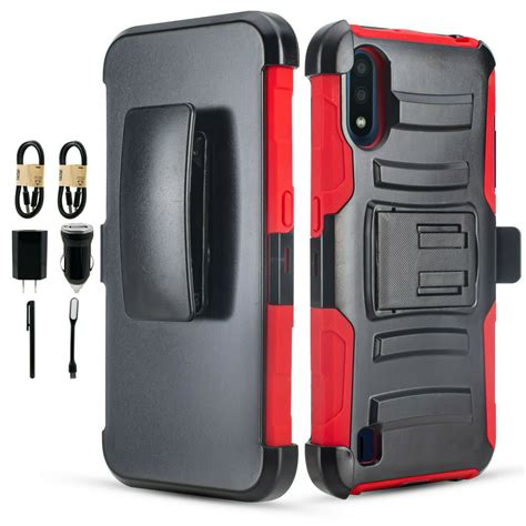 Value Pack For Samsung Galaxy A01 015 Holster Phone Case Cover Belt