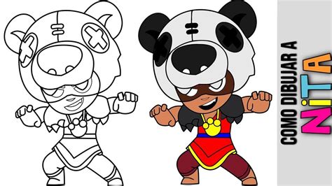 Como Dibujar A Nita De Brawl Stars 😎 Mejoeres Brawlers Tutorial 😎