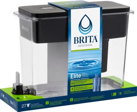 Brita Ultramax Extra Large Black Cup Filtered Water Dispenser With Elite Filter Ct Fred