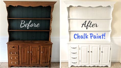 Diy Chalk Paint Hutch Makeover 💖 Youtube