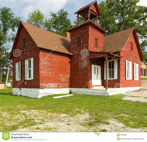 Old Red School House Stock Photo Image Of Bell Symbolic 3039002