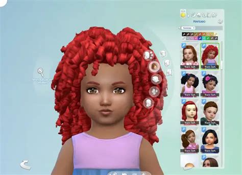 Sims 4 Hairs ~ Mystufforigin Long Tight Curls For Toddlers